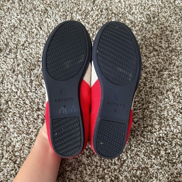 Rothy\'s | Women\'s Slate Prep Round Toe Loafers Flats Size 6 Red White Blue